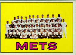 1967 Topps New York Mets Team Card - Nolan Ryan's 1ST CARD